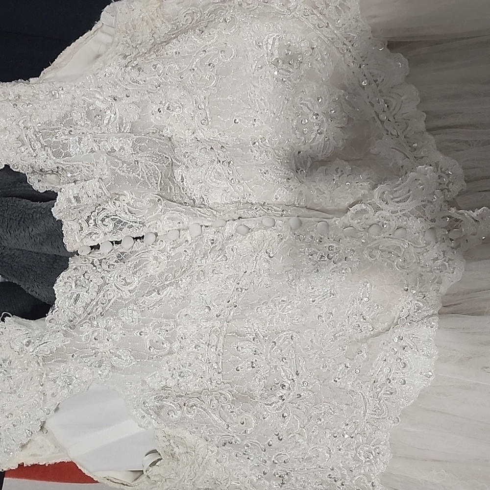 Lace Floral Bridal Gown - Picture 2 of 5